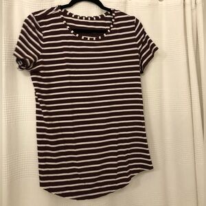 Lululemon Maroon & White Tee